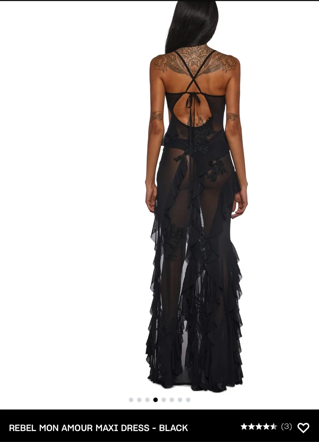 Rebel Mon Amour Maxi Dress - Black