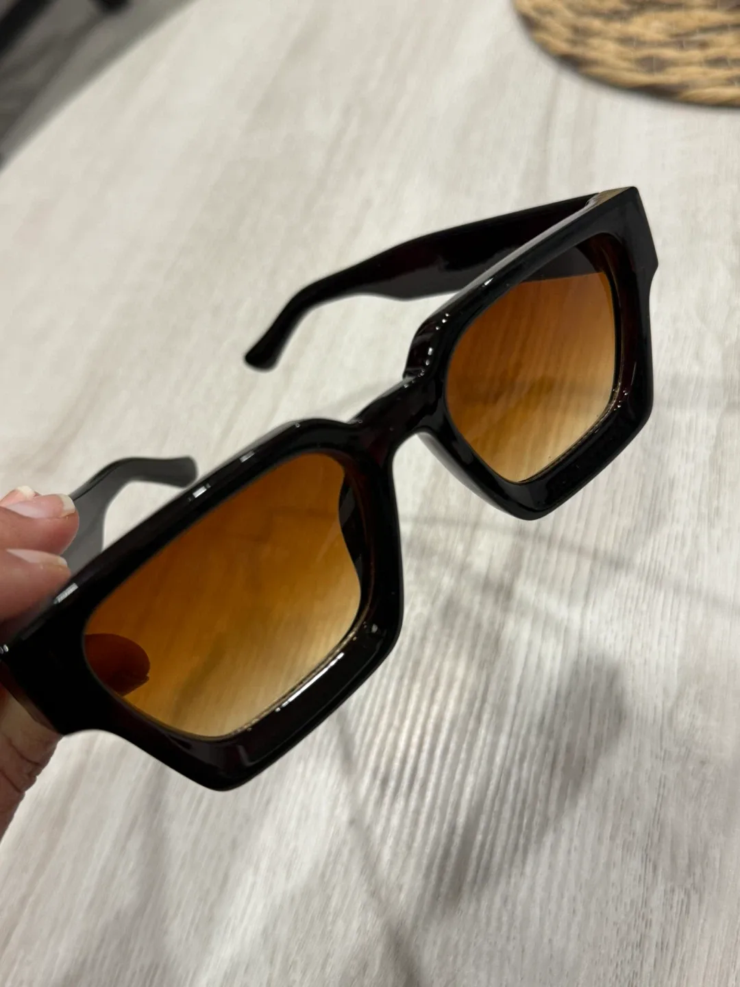 Black Frame Sunglasses with Brown Tint image indicator(4)