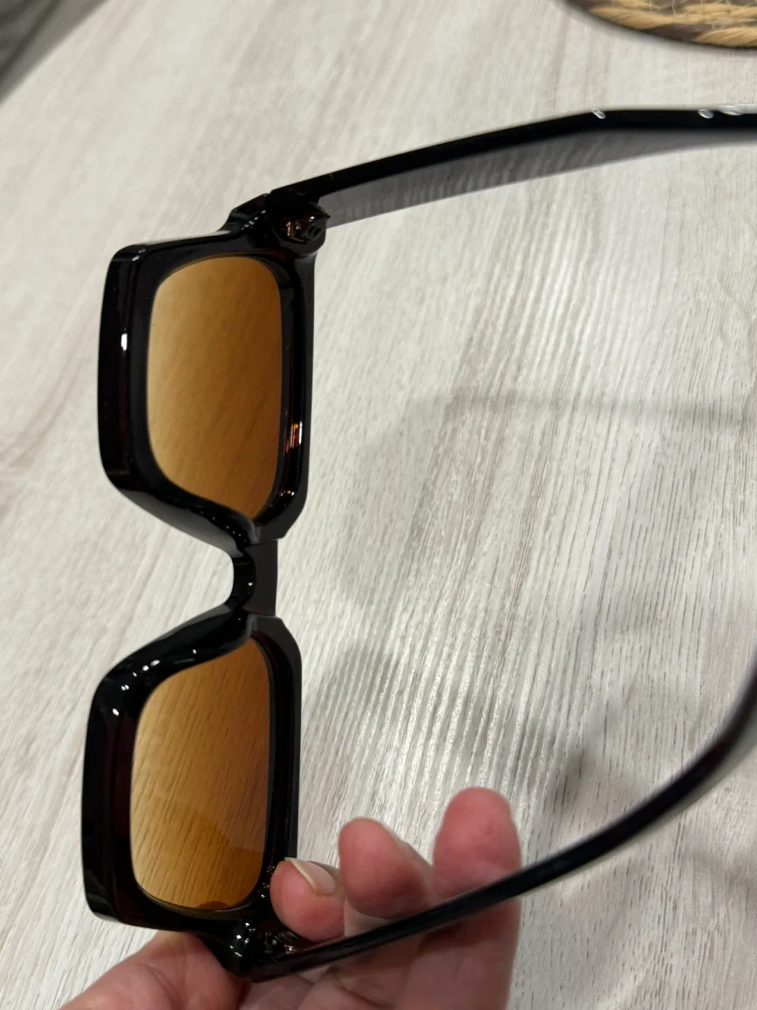 Black Frame Sunglasses with Brown Tint image indicator(7)
