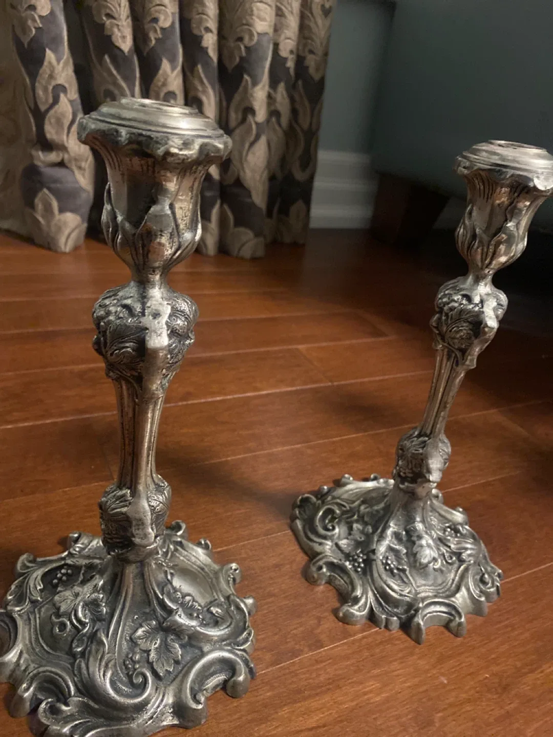 Vintage Silver Candle Holders (Pair) image indicator(2)