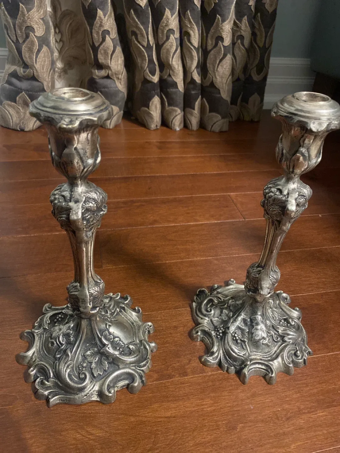Vintage Silver Candle Holders (Pair) image indicator(5)