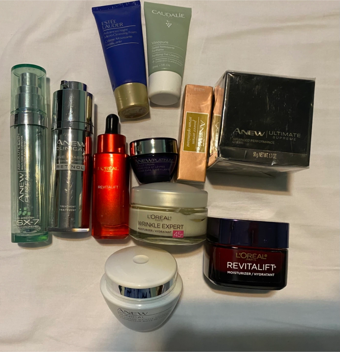Mixed Lot: Anew, L'Oreal, Estee Lauder Skincare