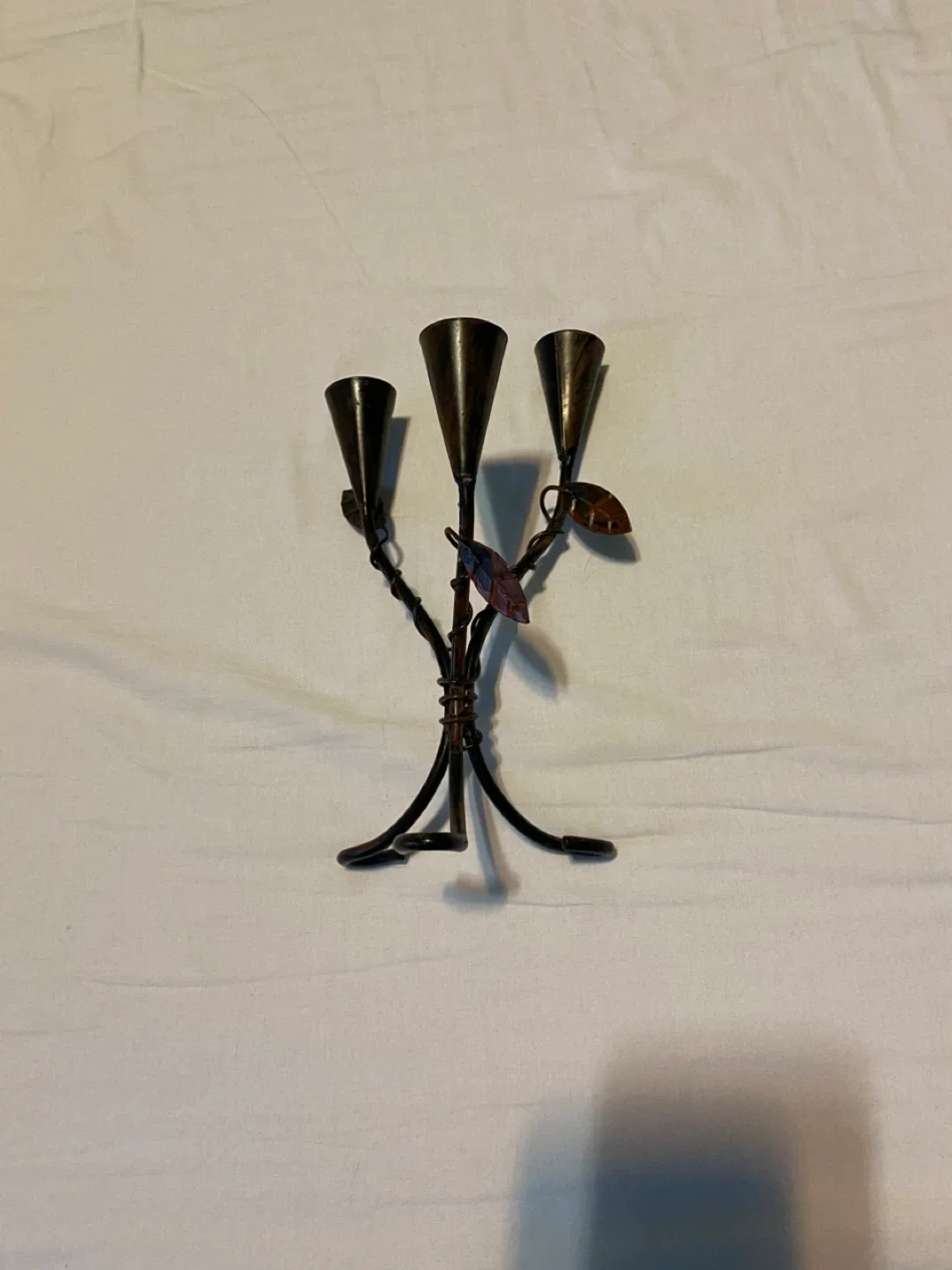 Metal 3-Candle Candelabra