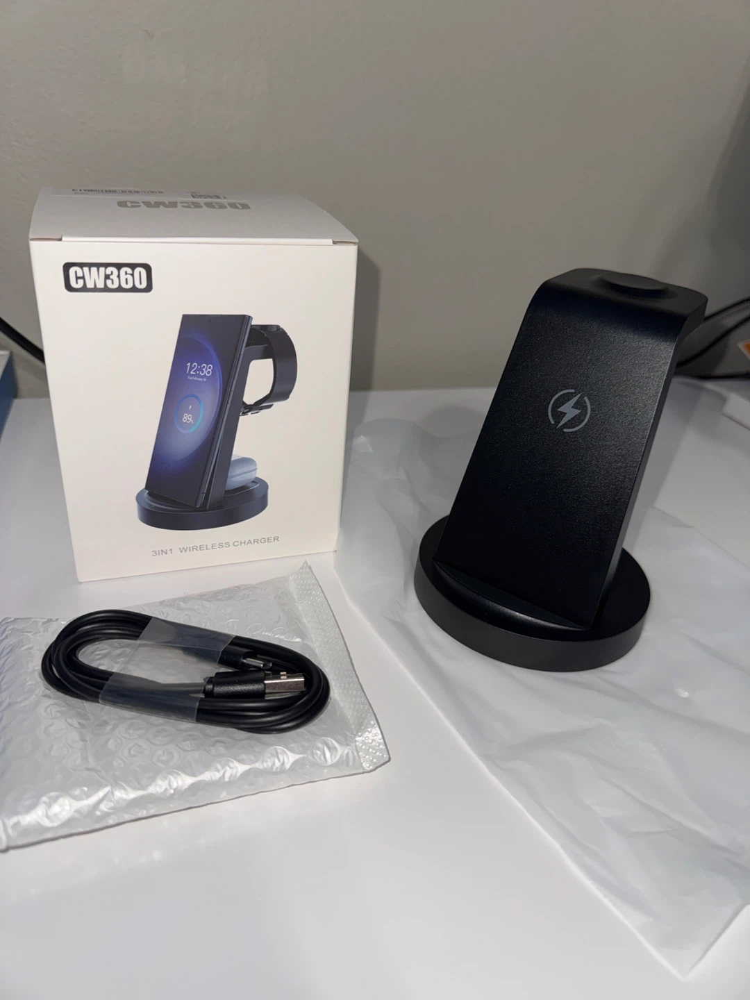CW360 3-in-1 Wireless Charger - Black - photo 2