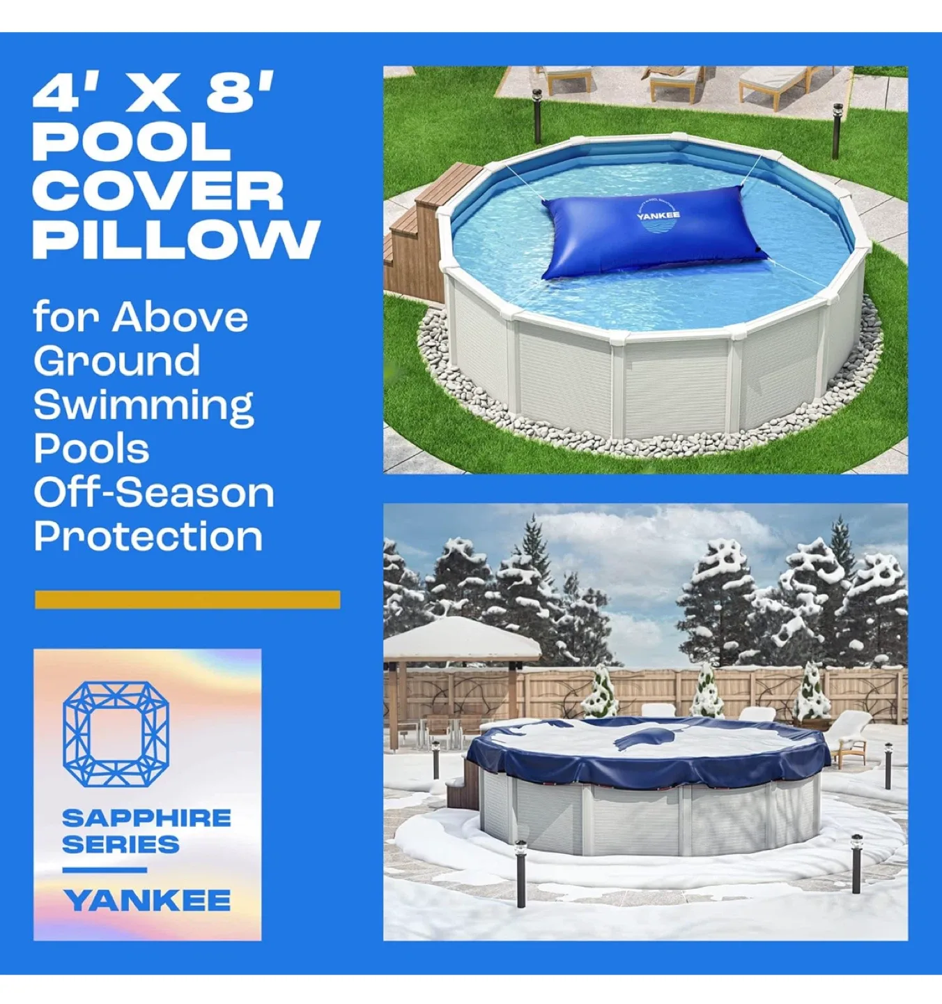 Yankee Sapphire Series 4' x 8' Pool Cover Pillow image indicator(2)