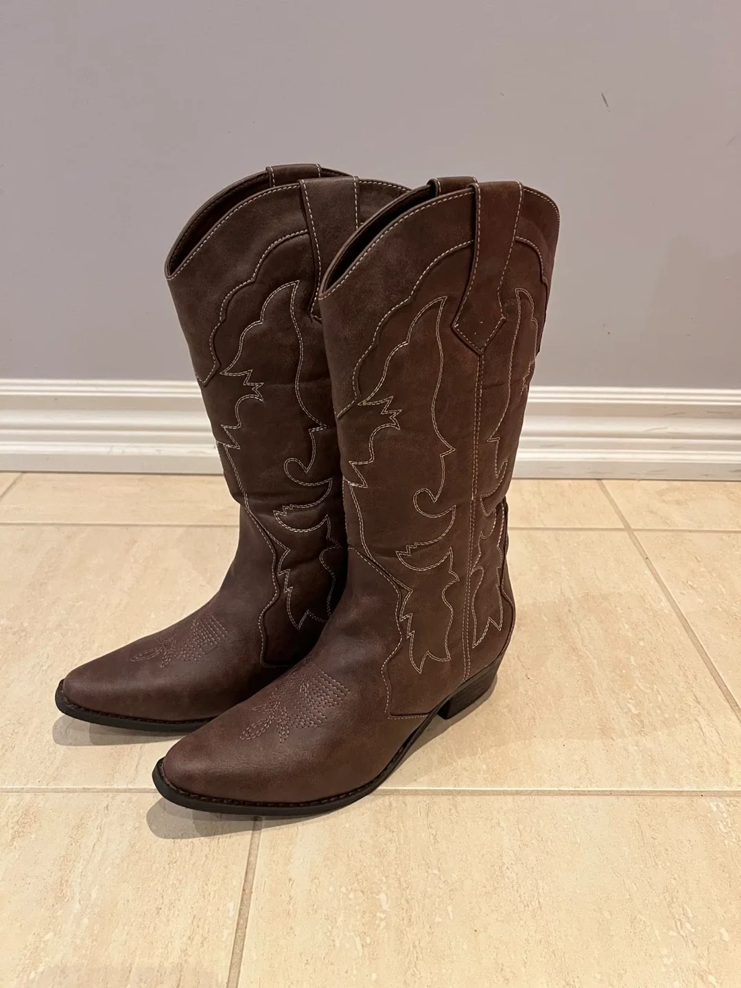 SheSole Brown Cowboy Boots image indicator(3)