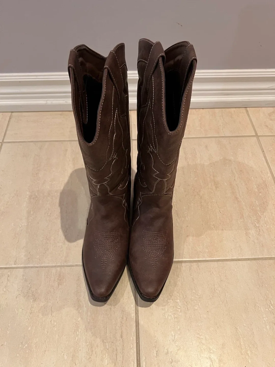 SheSole Brown Cowboy Boots