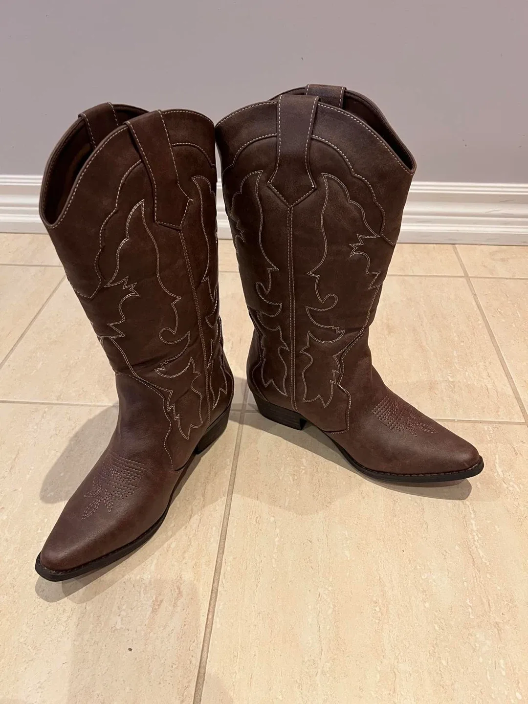 SheSole Brown Cowboy Boots image indicator(6)