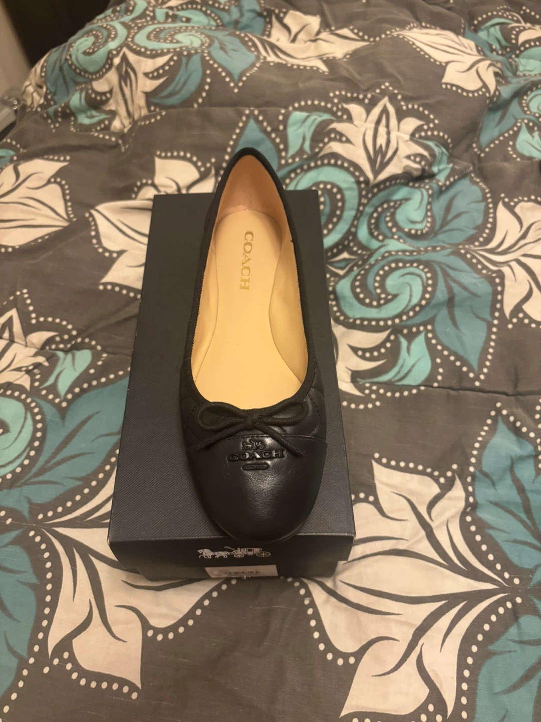 Coach Black Leather Ballet Flats - Size 7.5 - photo 2
