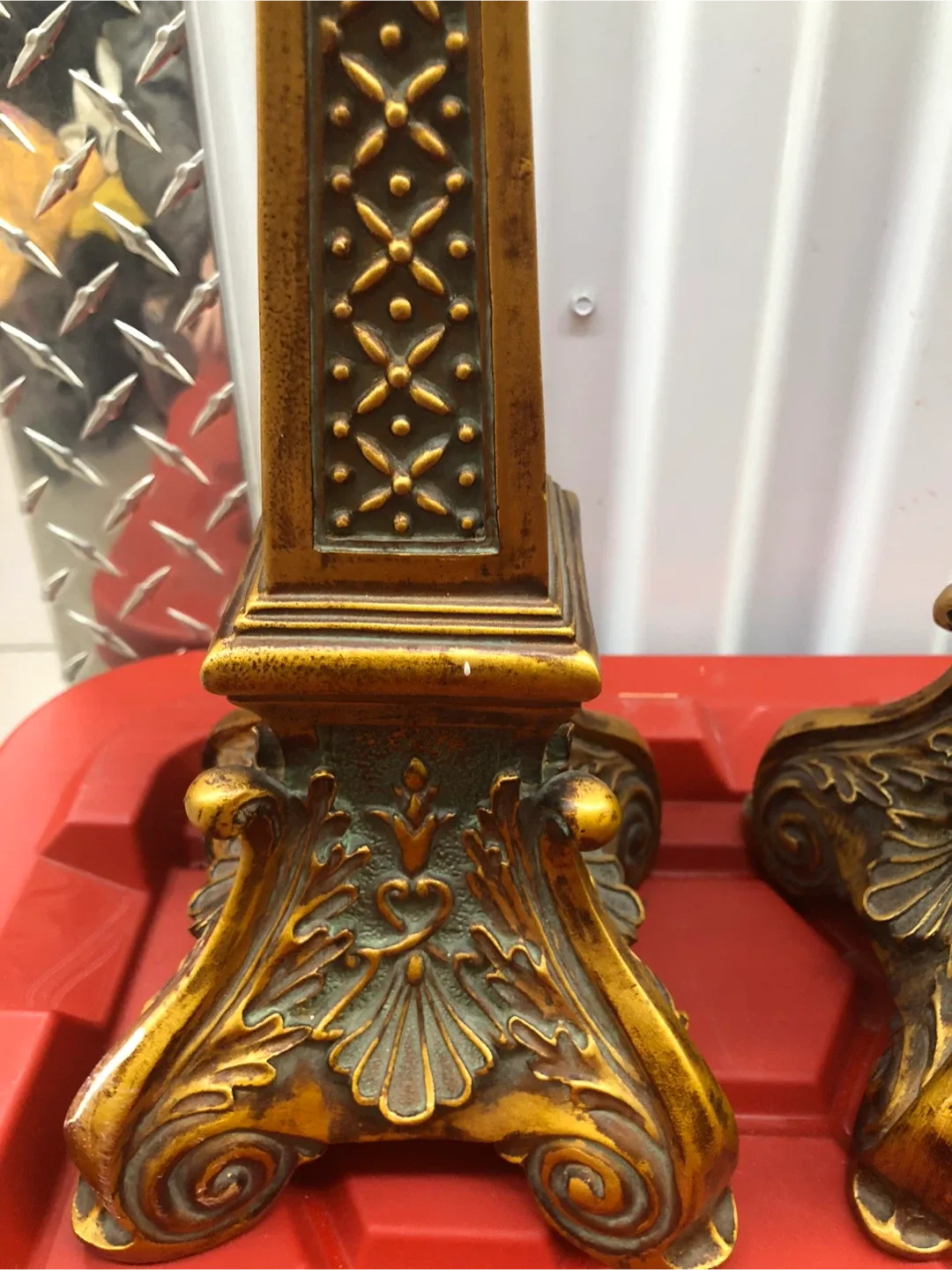 Pair of Gold Decorative Candle Holders image indicator(2)