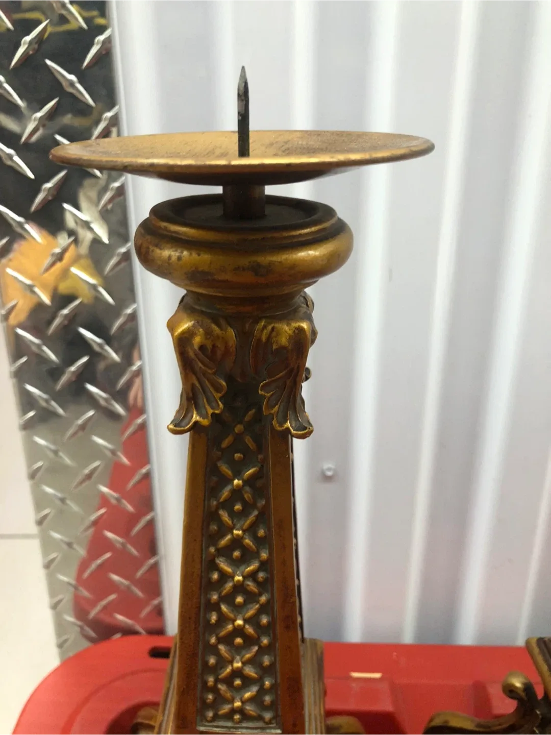 Pair of Gold Decorative Candle Holders image indicator(3)