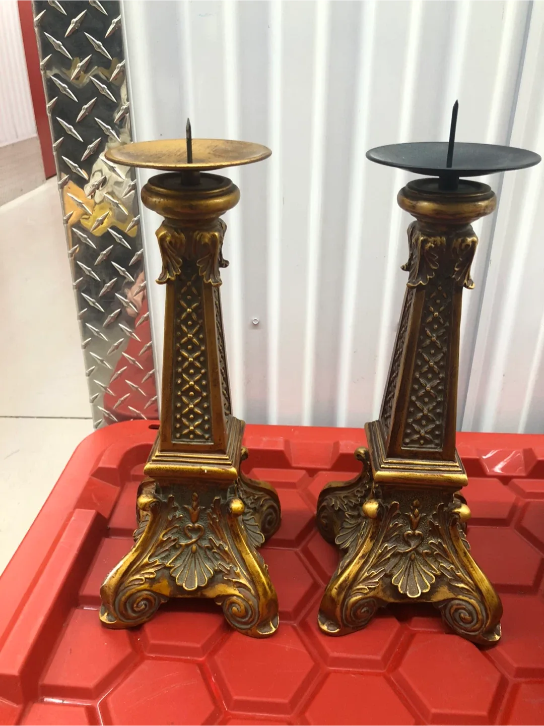 Pair of Gold Decorative Candle Holders image indicator(8)