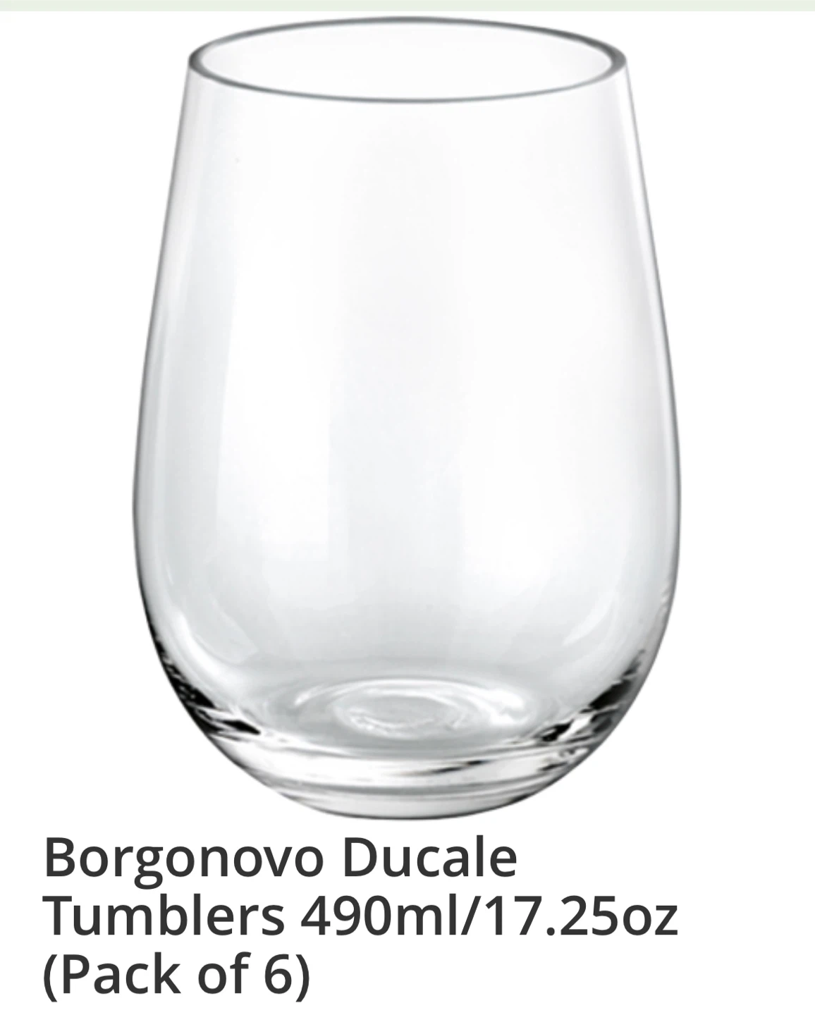 Borgonovo Ducale Tumblers 490ml - Set of 6 - photo 3