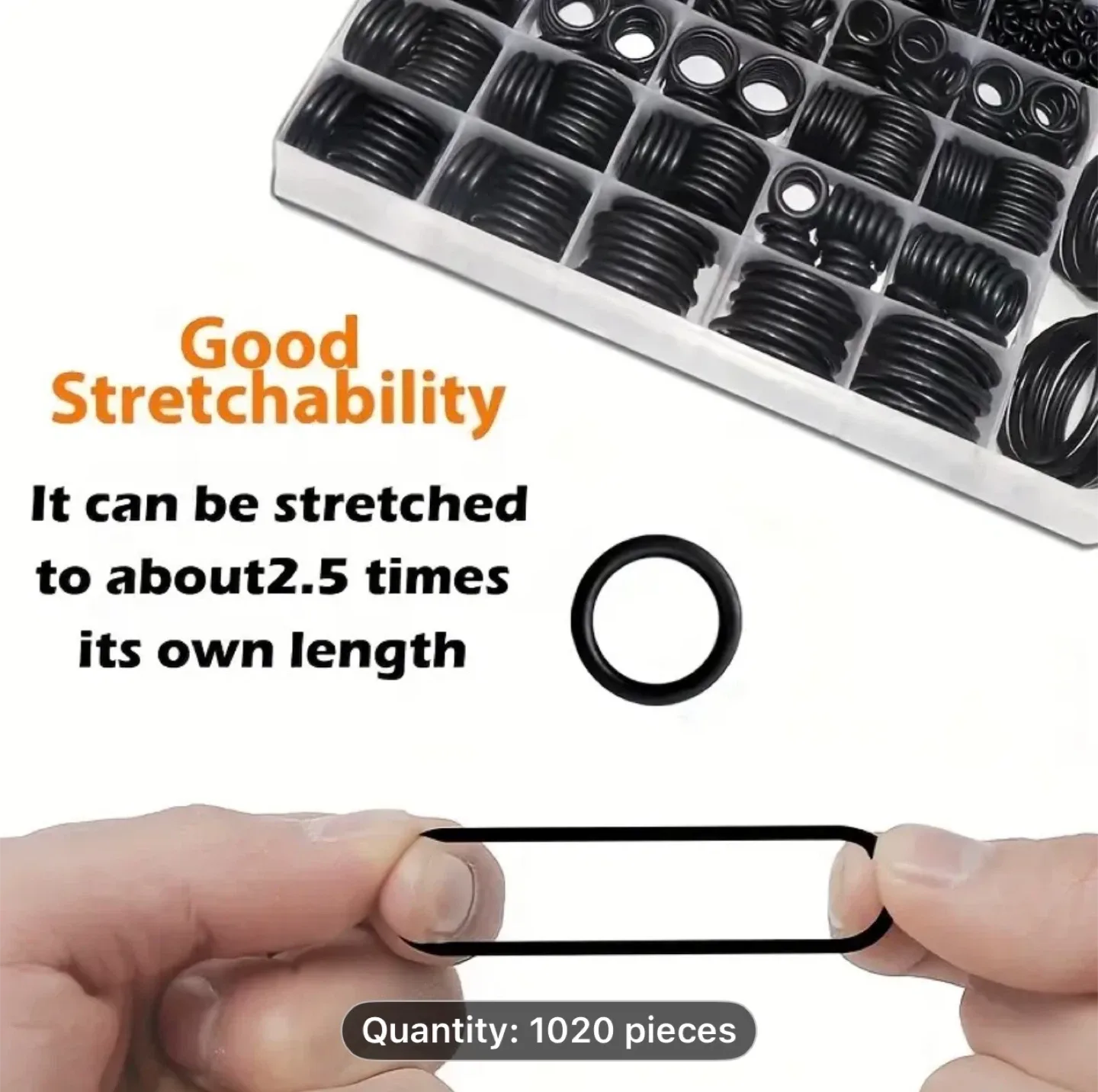 1020pcs Nitrile Rubber O-Ring Set image indicator(6)