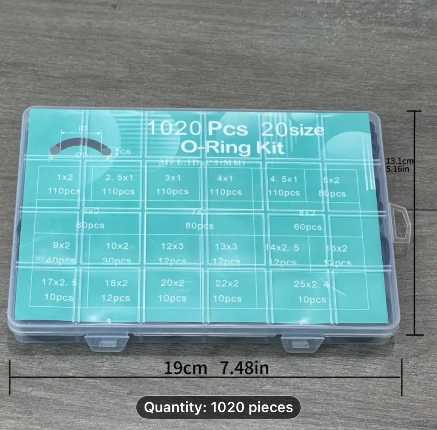 1020pcs Nitrile Rubber O-Ring Set image indicator(2)