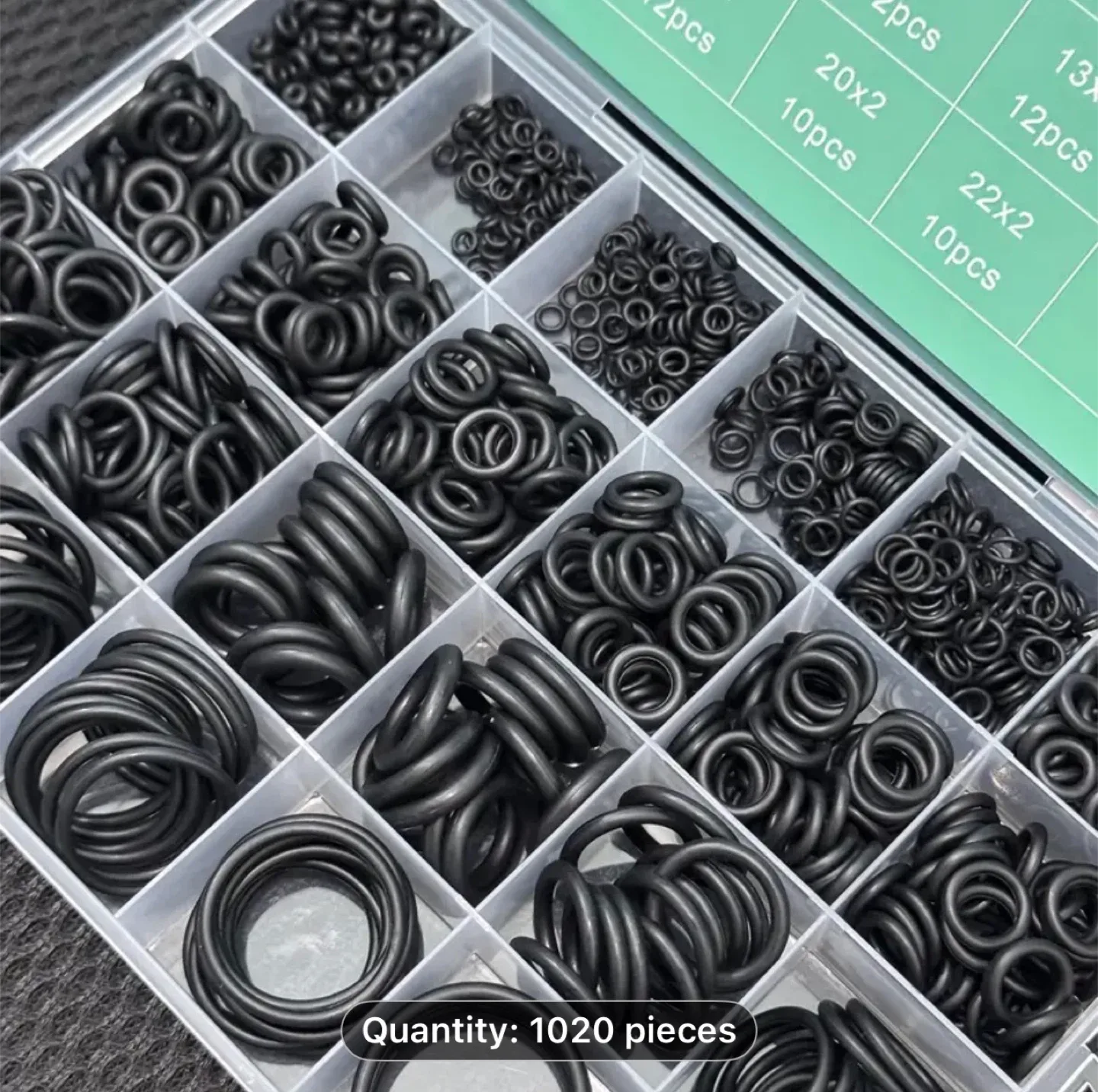 1020pcs Nitrile Rubber O-Ring Set image indicator(3)