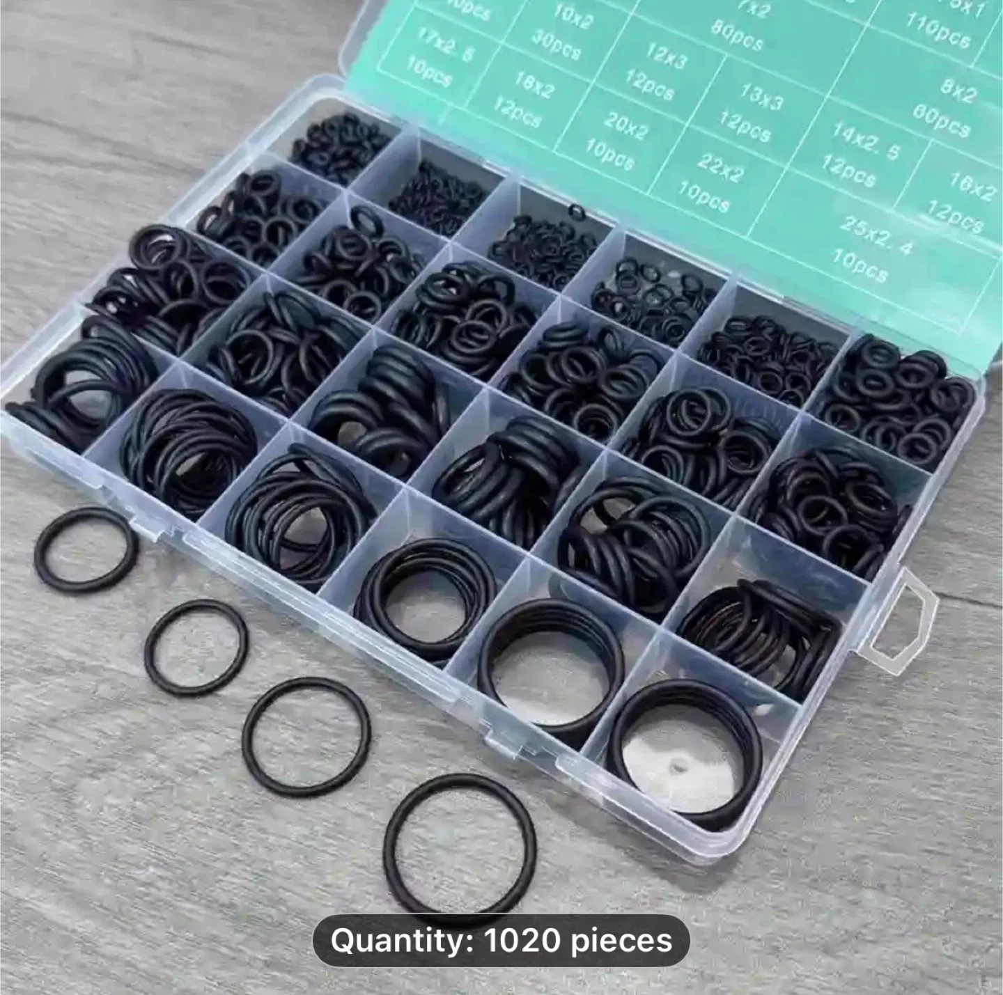 1020pcs Nitrile Rubber O-Ring Set image indicator(8)