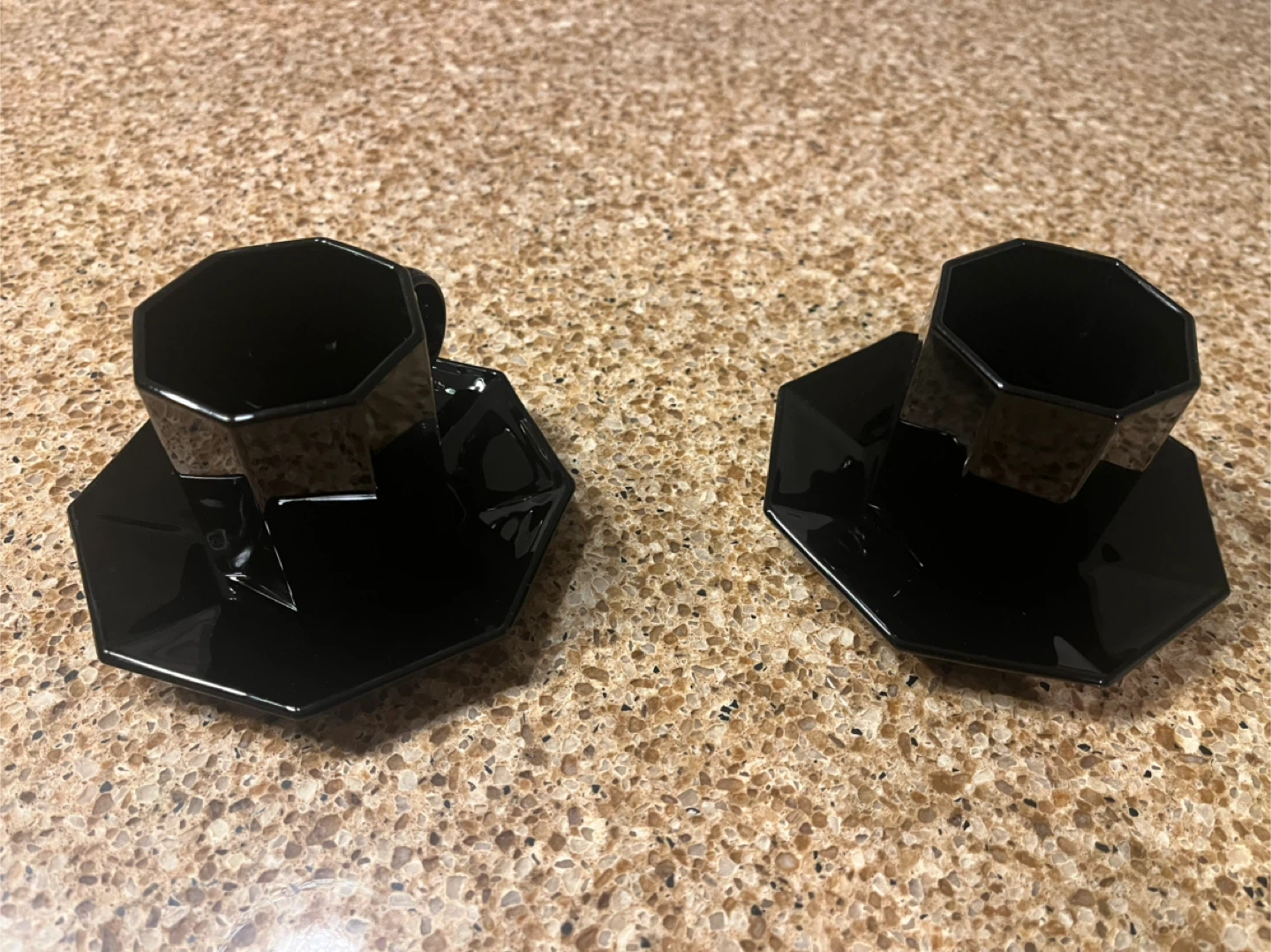 Set of Black Espresso Cups & Saucers - photo 5