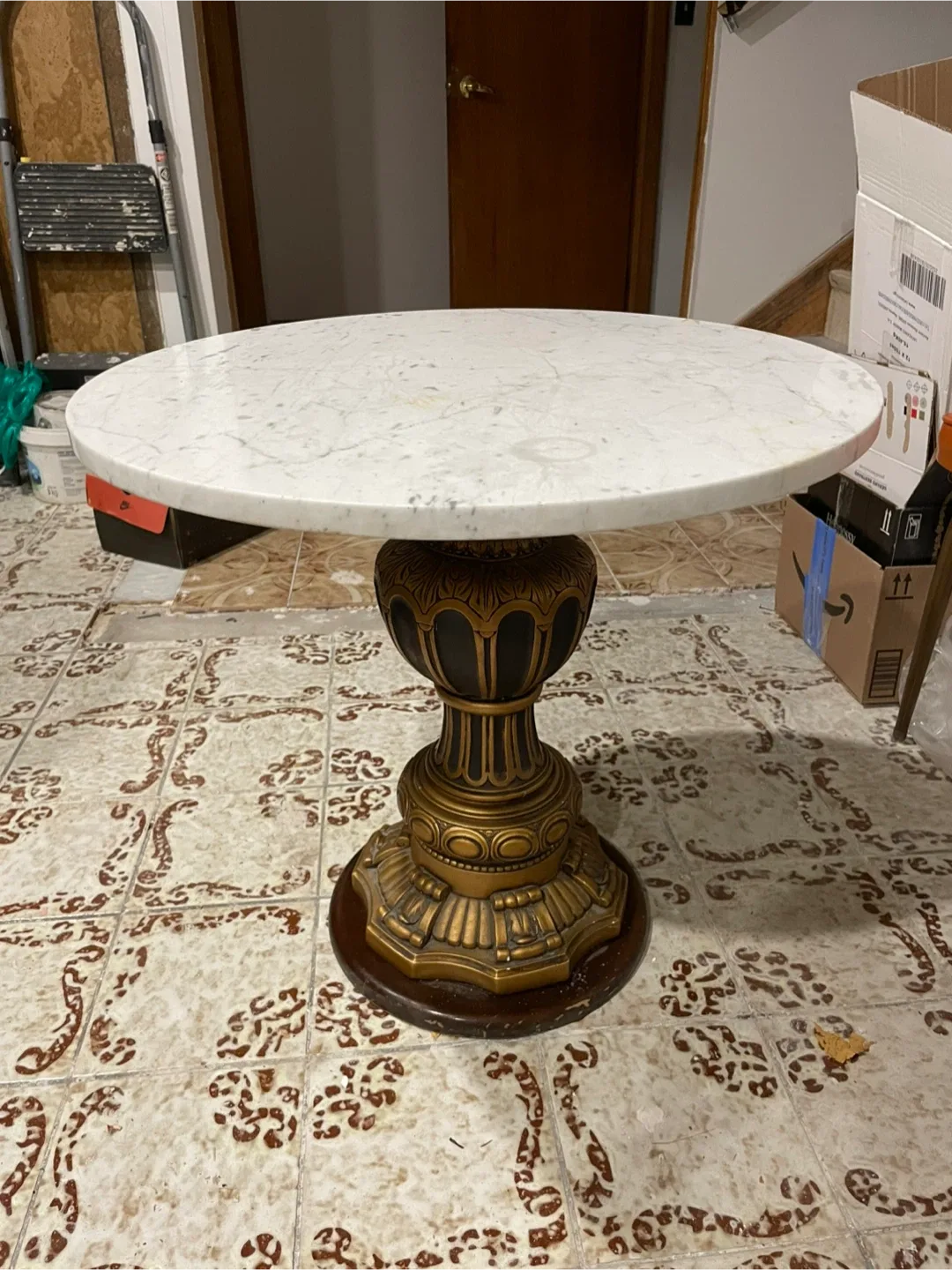 Marble Top Accent Table
