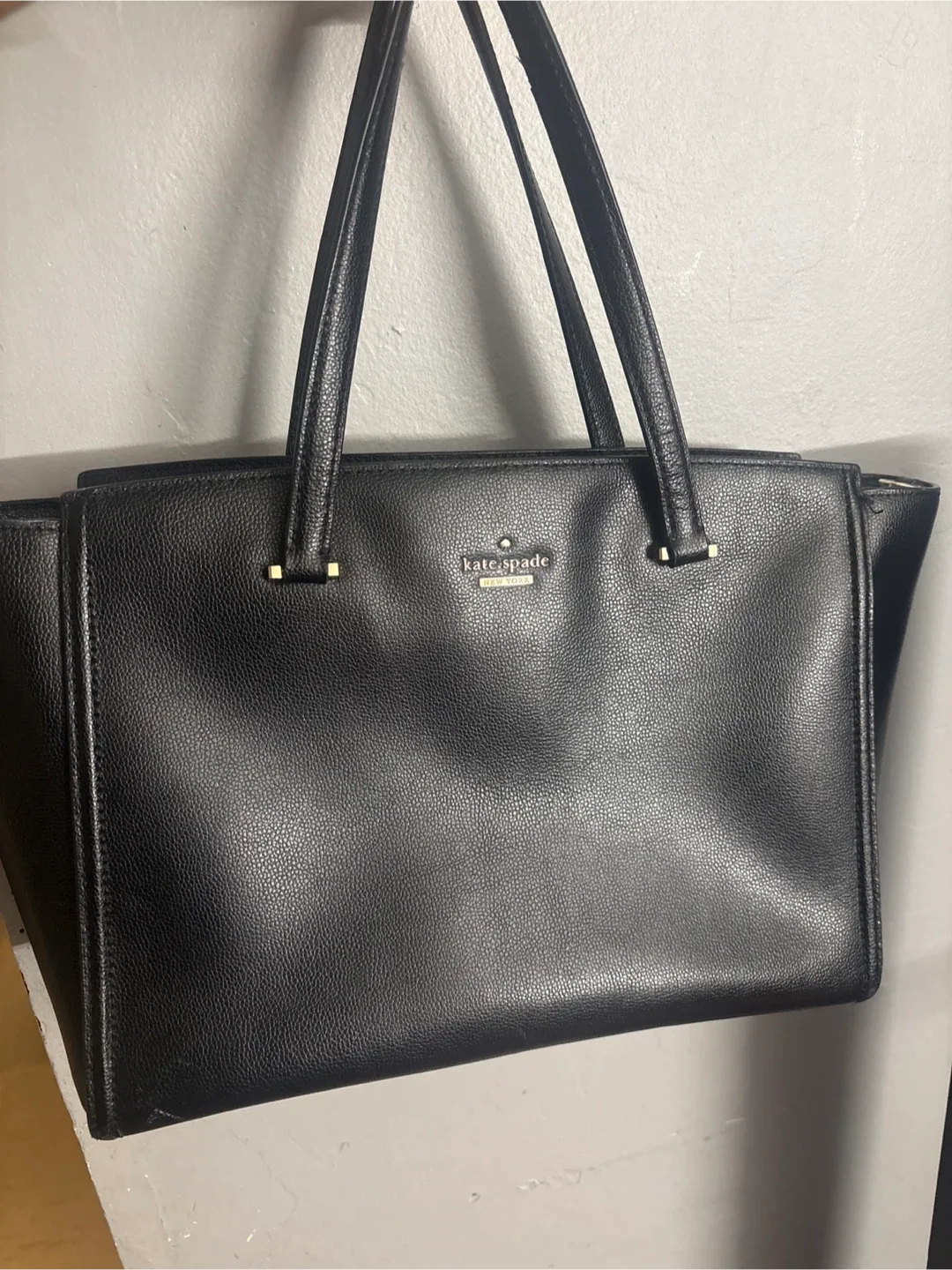 Kate Spade Black Leather Tote Bag