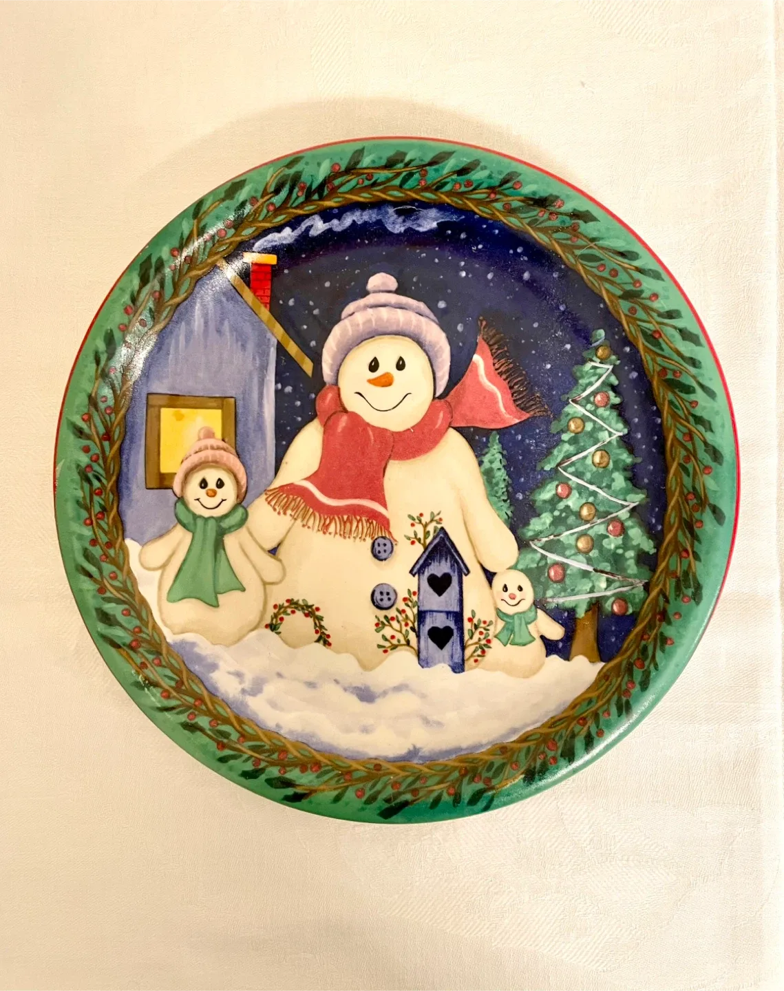 Snowman Christmas Plate 🎁🎄