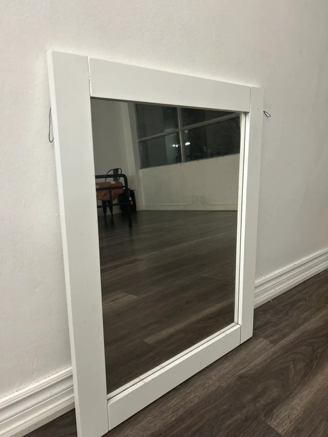 White Framed Wall Mirror