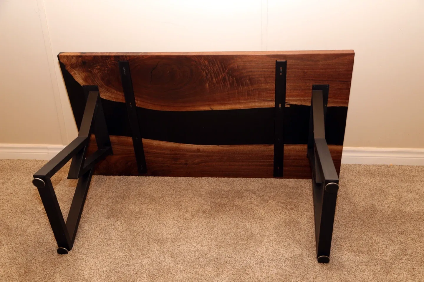 Custom Walnut & Epoxy Resin Desk image indicator(8)