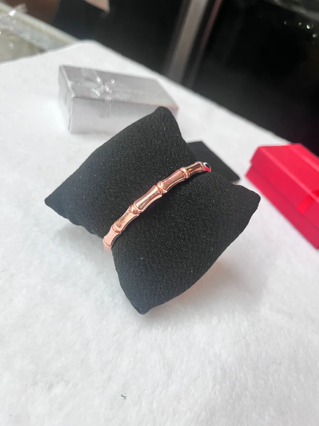 Rose cobre Bamboo Bangle Bracelet