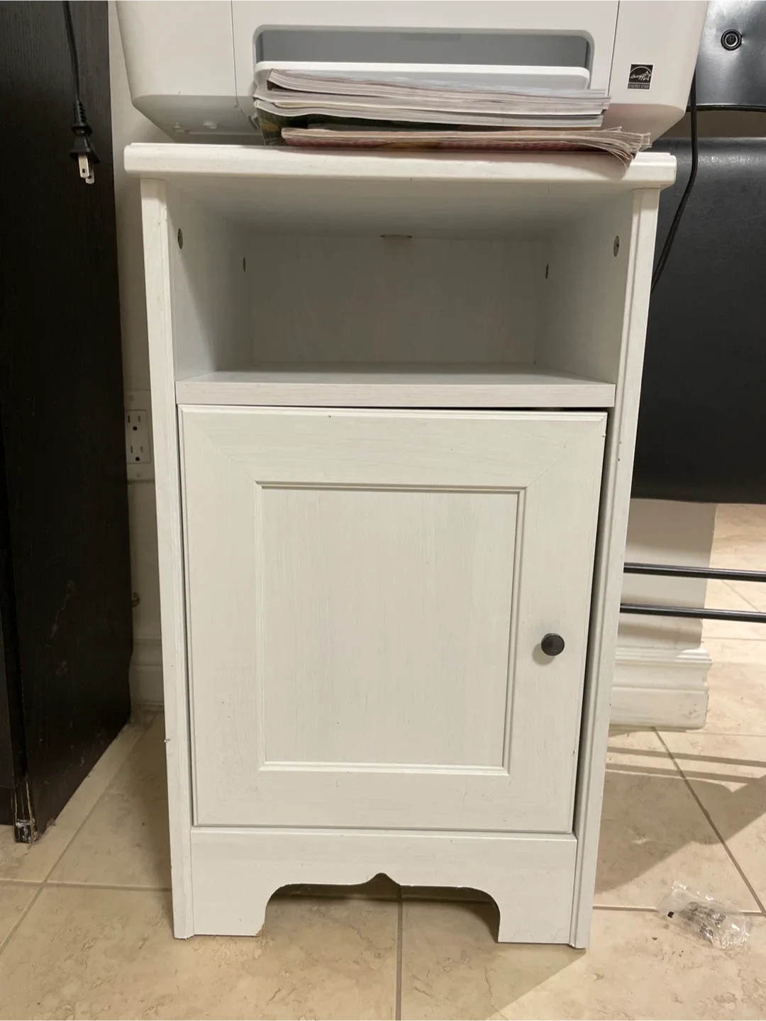 White Cabinet with Door