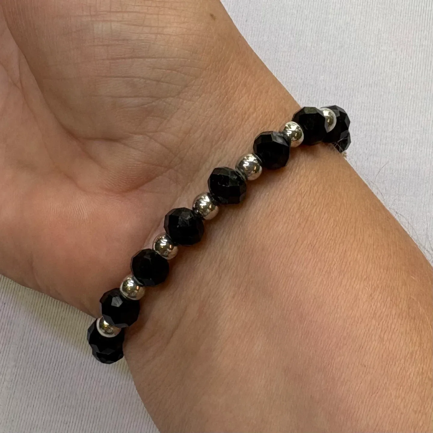 Sparkle Shine Shambala Rhinestone Stretch Beaded Pave Bracelet image indicator(2)