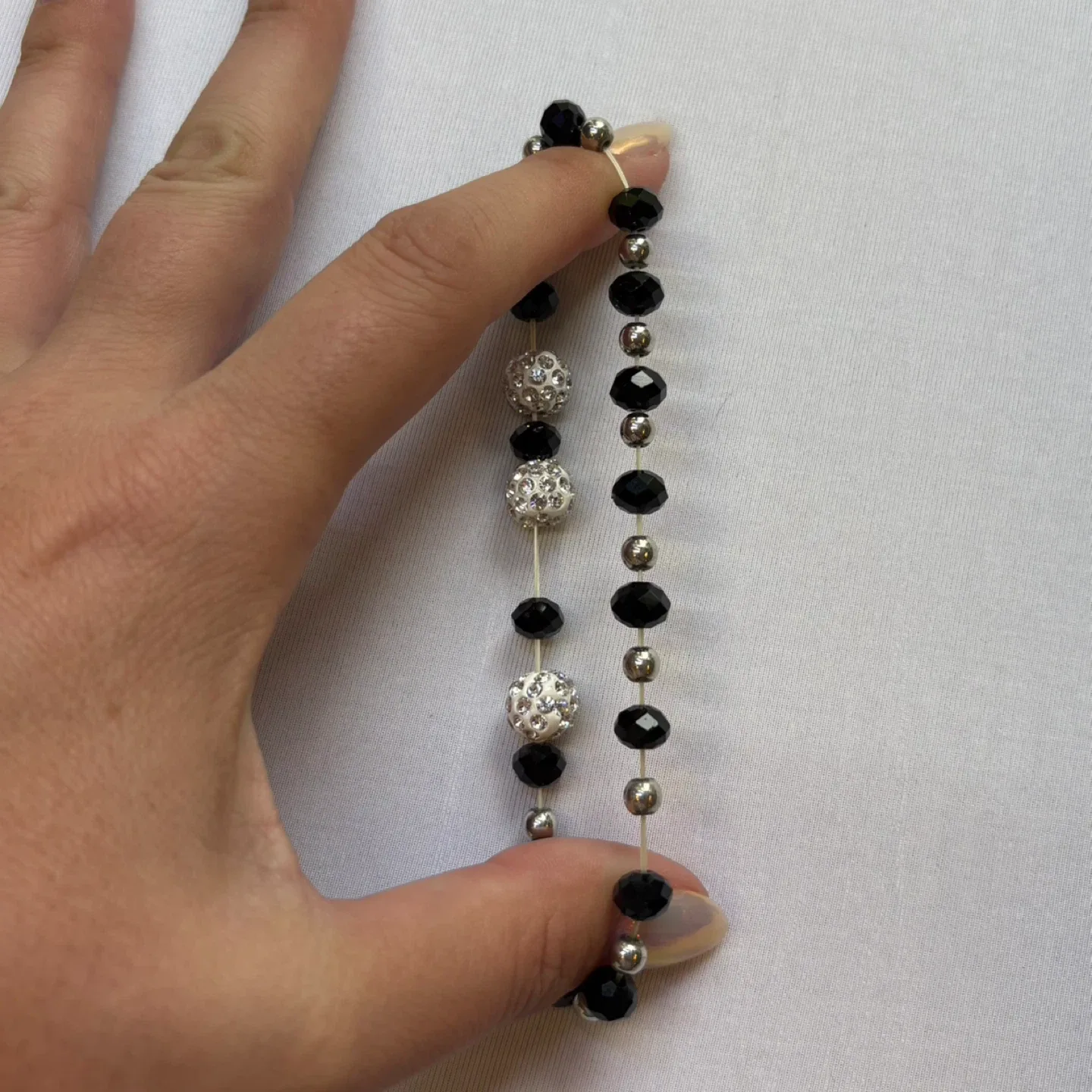 Sparkle Shine Shambala Rhinestone Stretch Beaded Pave Bracelet image indicator(5)