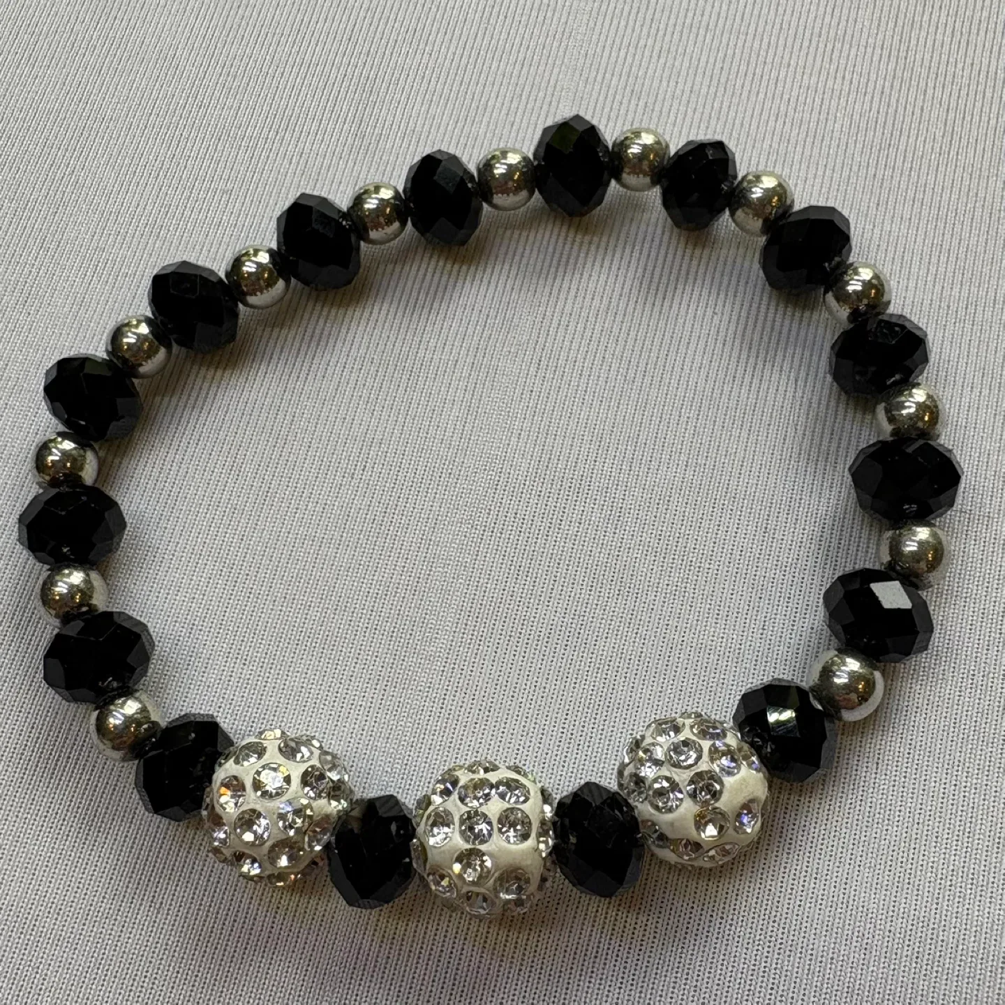 Sparkle Shine Shambala Rhinestone Stretch Beaded Pave Bracelet image indicator(4)