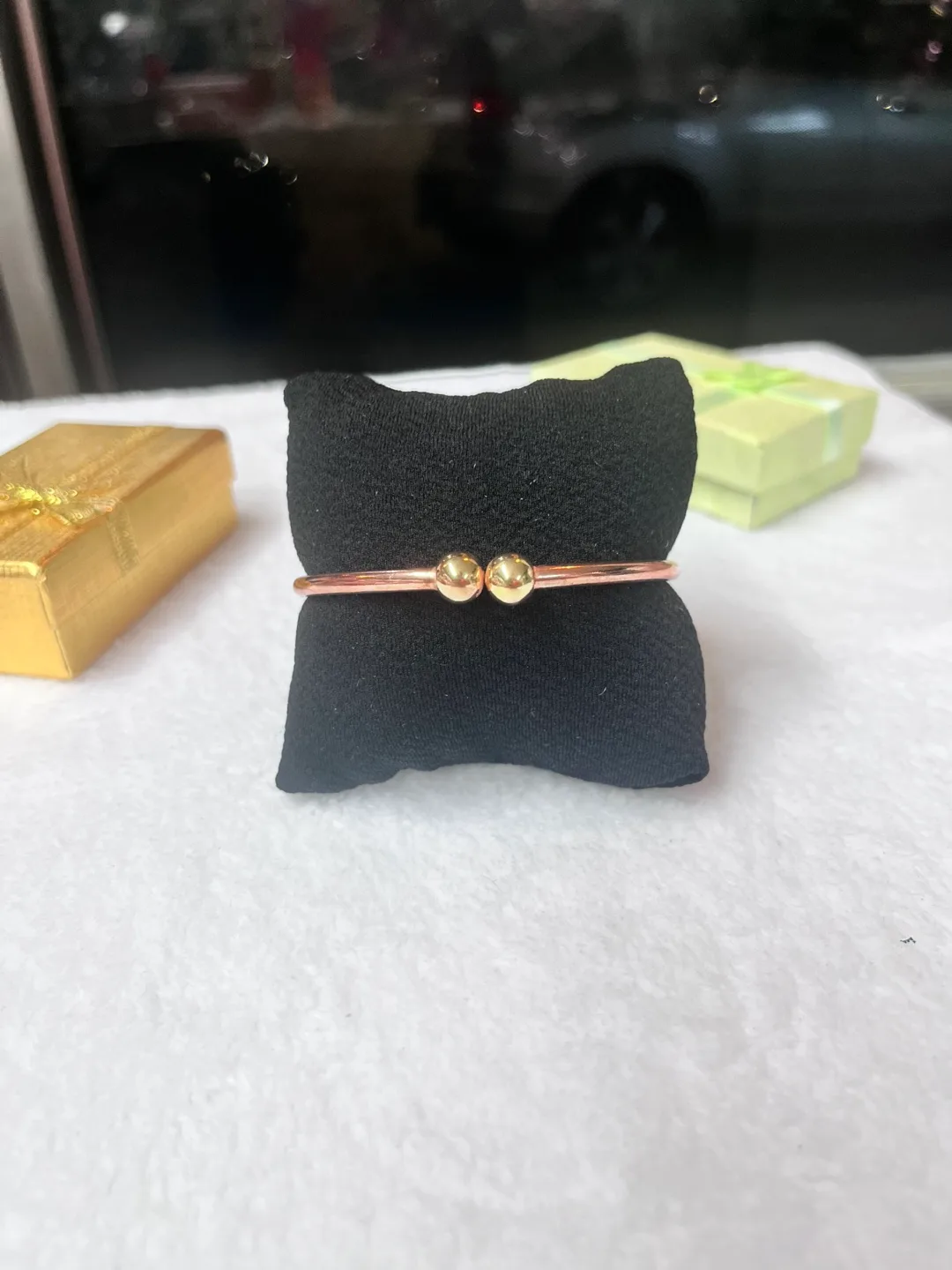 Rose Cobre Bangle Bracelet