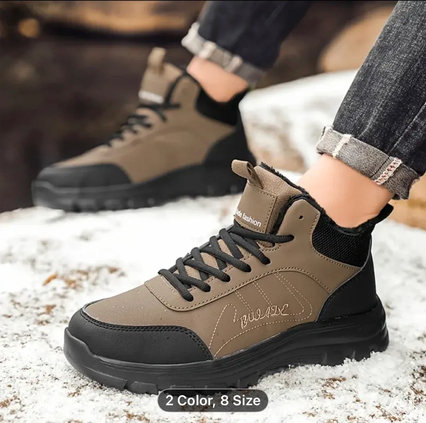 Men's Winter Thickened Padded Snow Boots, image indicator(4)