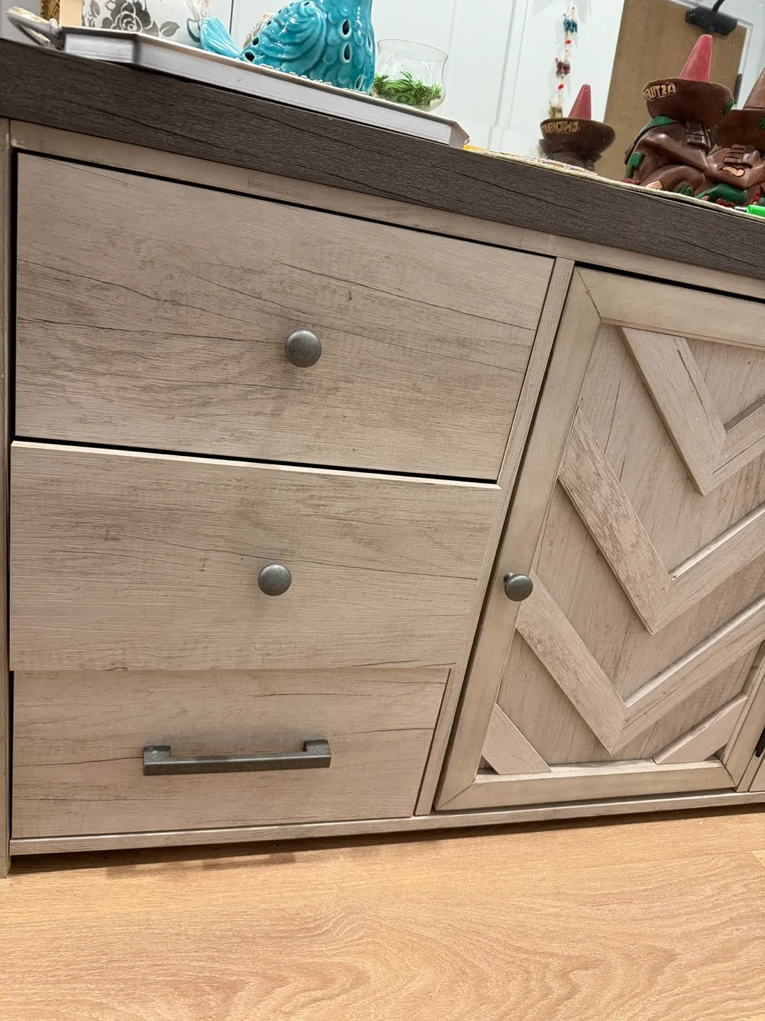 Wood Grain Dresser with Drawers