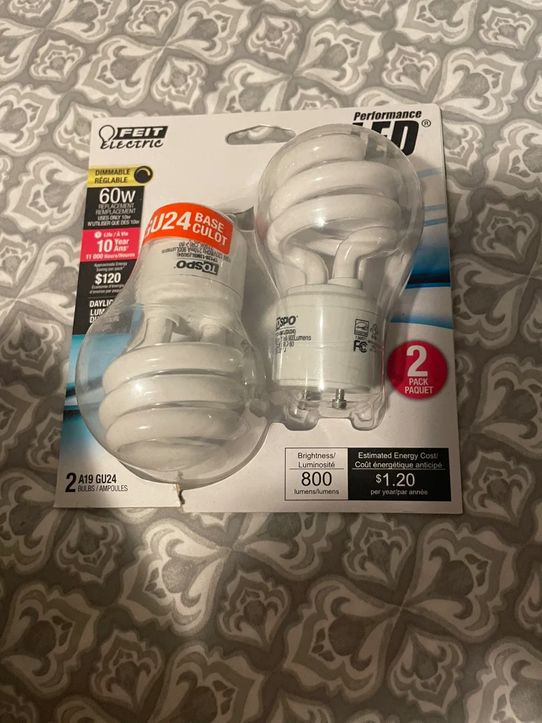 Feit Electric 60W LED Light Bulbs, 2-pack image indicator(3)