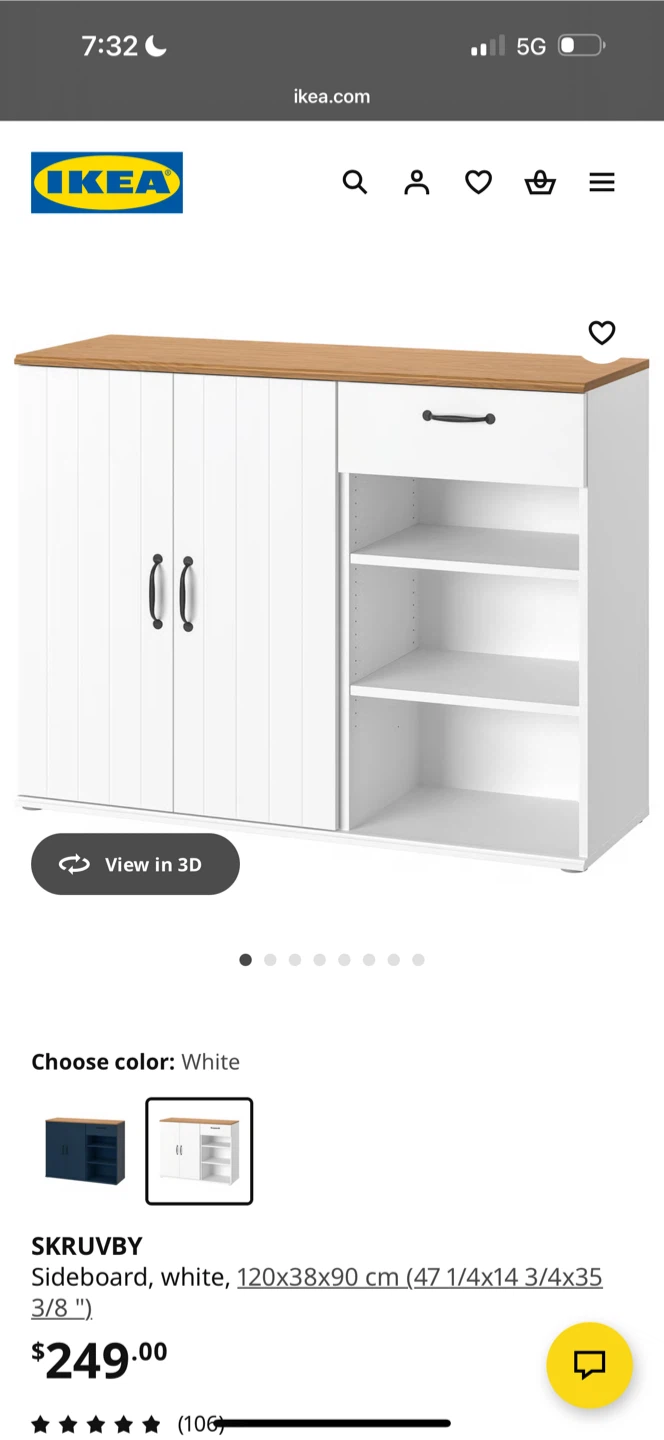 IKEA Skruvby Sideboard, White - photo 5