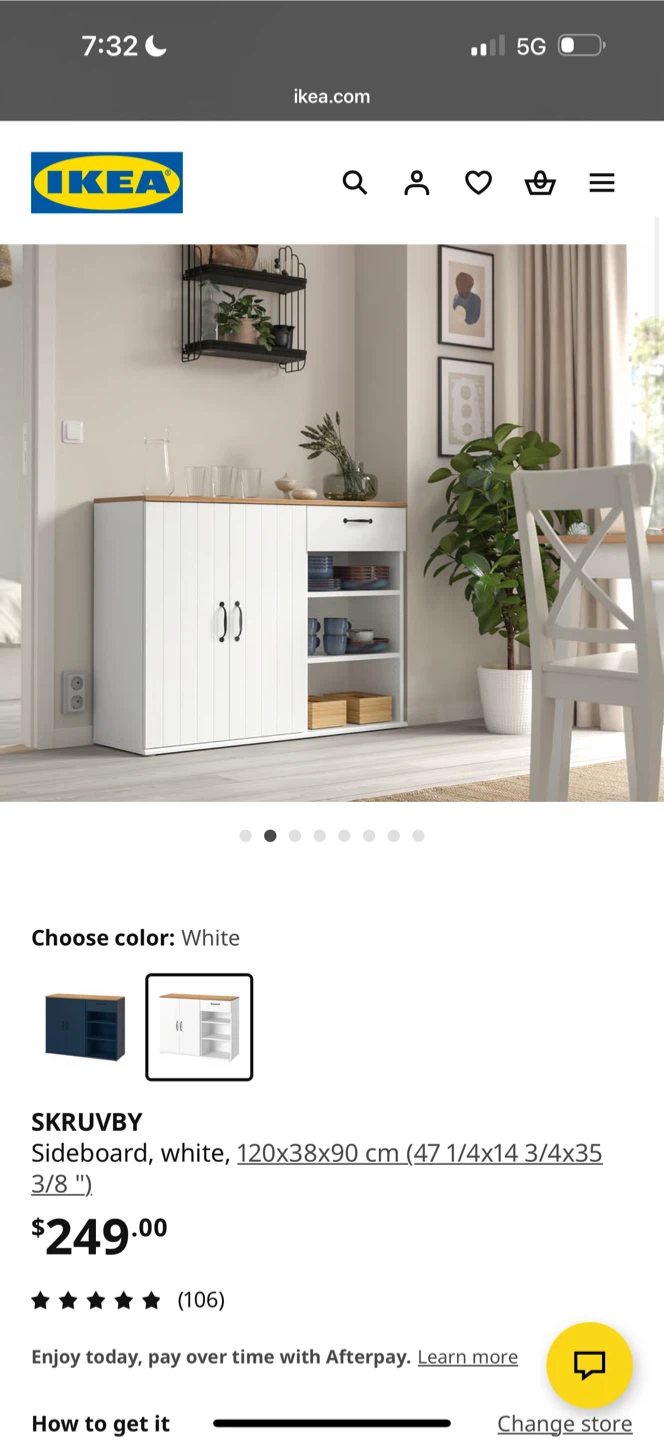 IKEA Skruvby Sideboard, White - photo 3