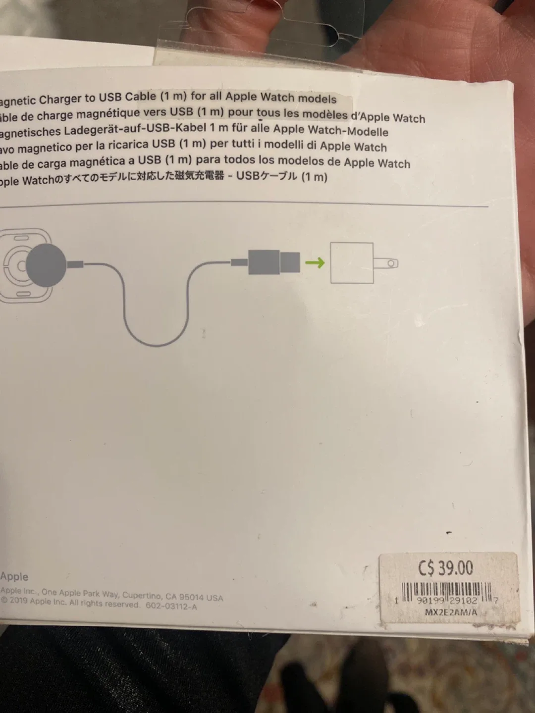 Apple Watch Magnetic Charger to USB Cable (1m) image indicator(2)