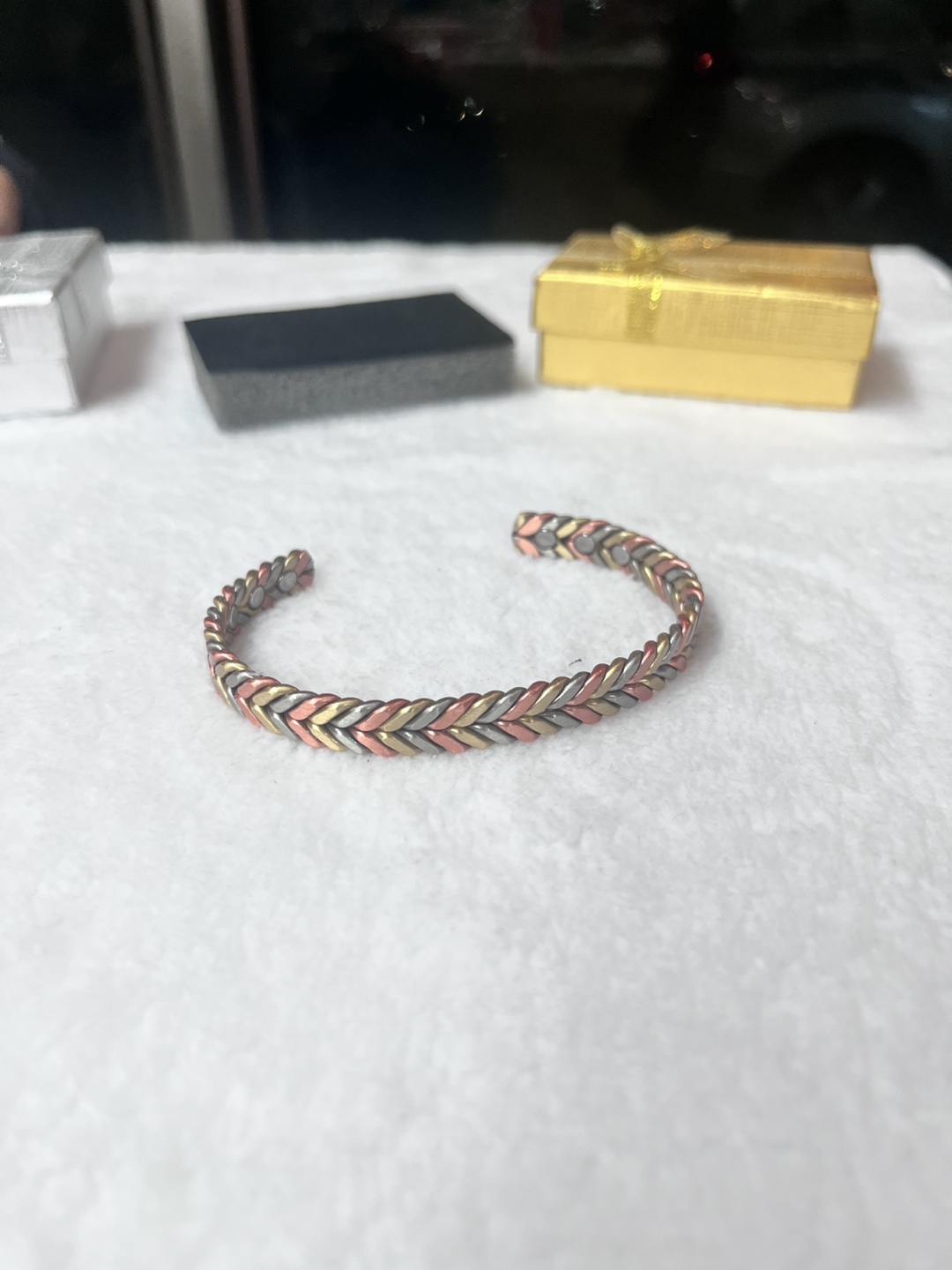 Tricolor Braided Copper Cobre Bracelet - photo 2