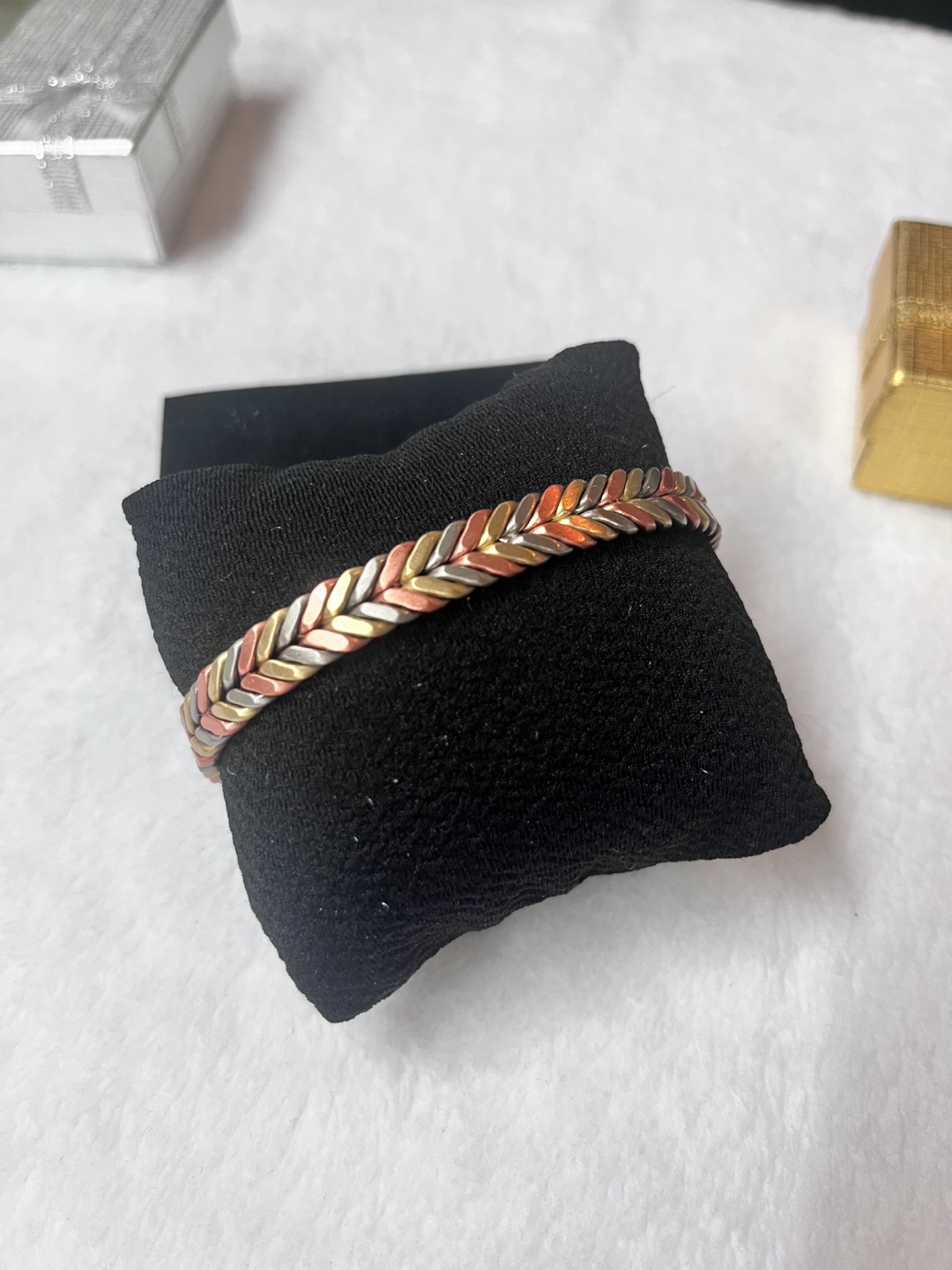Tricolor Braided Copper Cobre Bracelet - photo 3