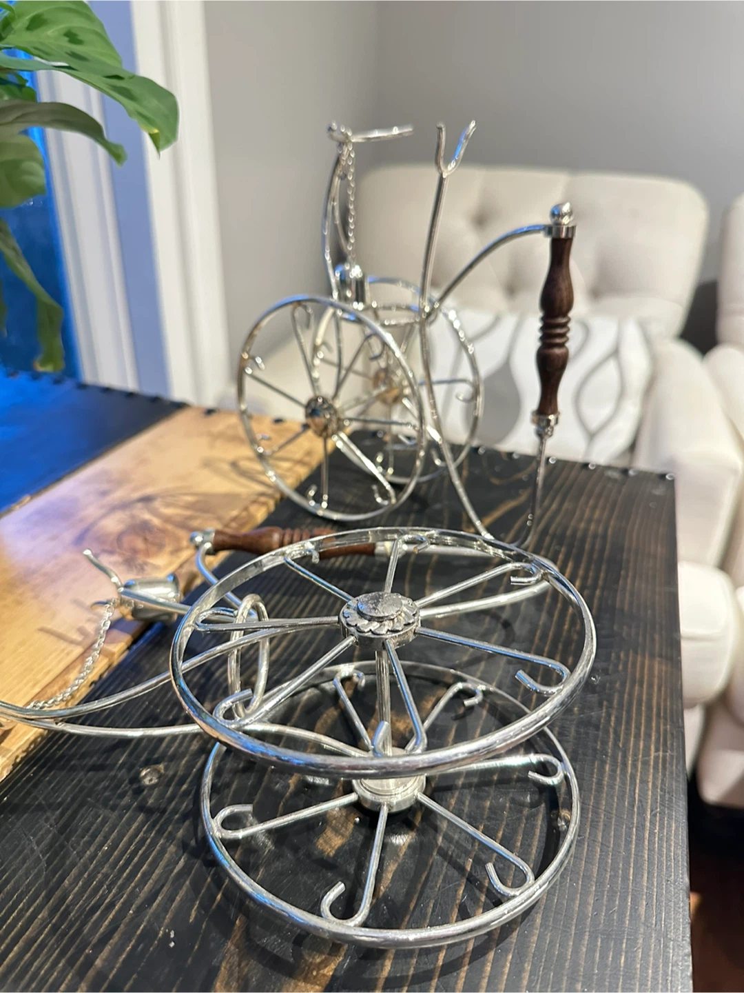 Vintage Silver Wine Rack - Tricycle Design - photo 3