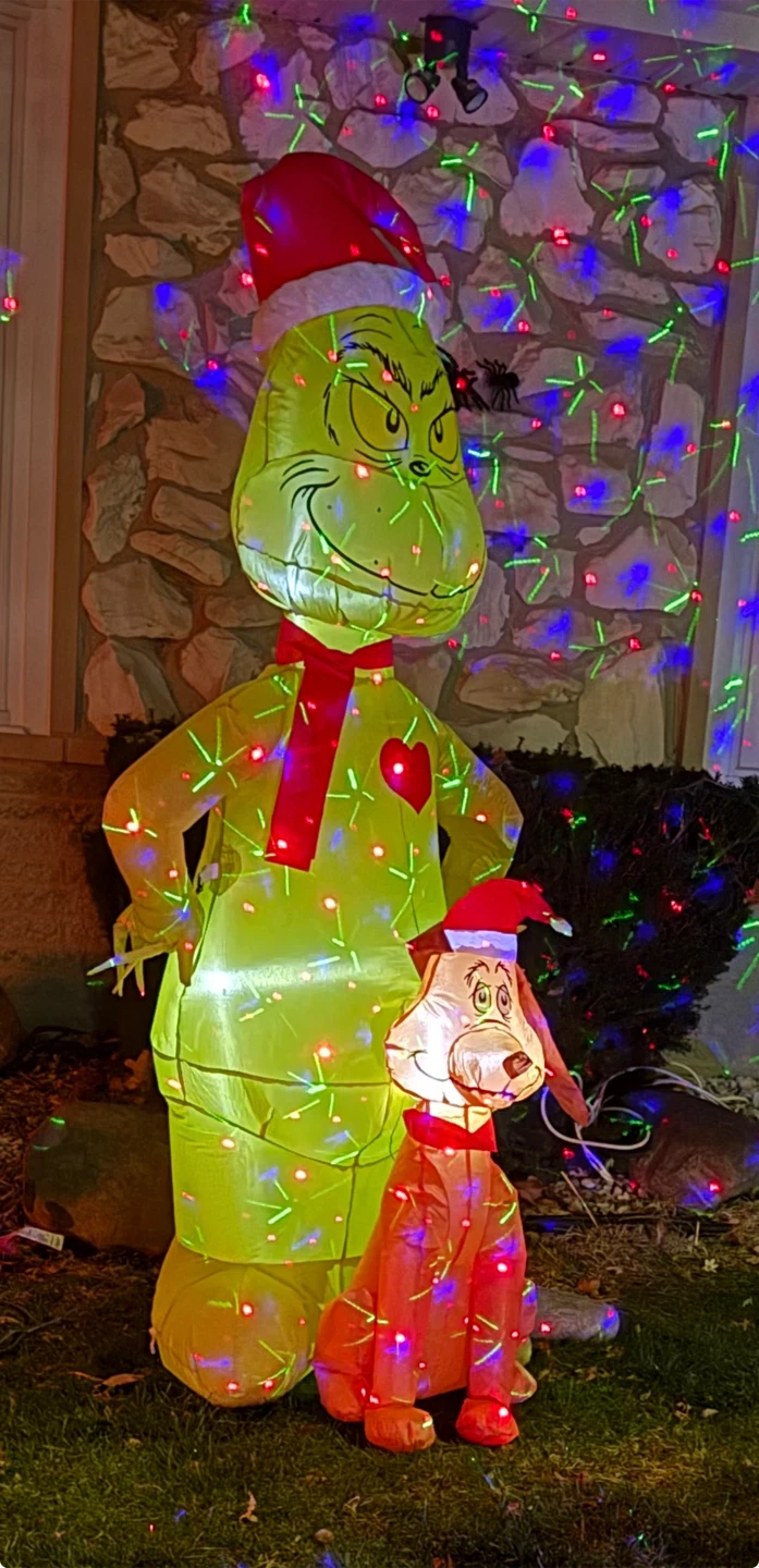 Gemmy 6ft LED Santa Grinch Inflatable check more pictures