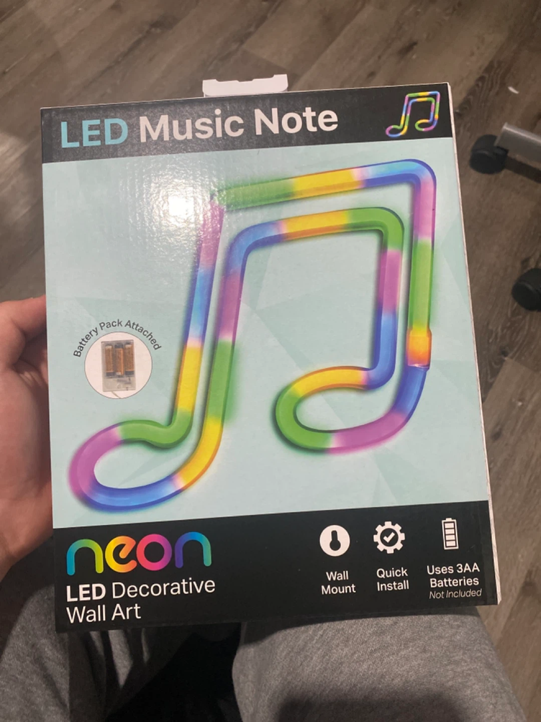Neon LED Decorative Wall Art - Music Note