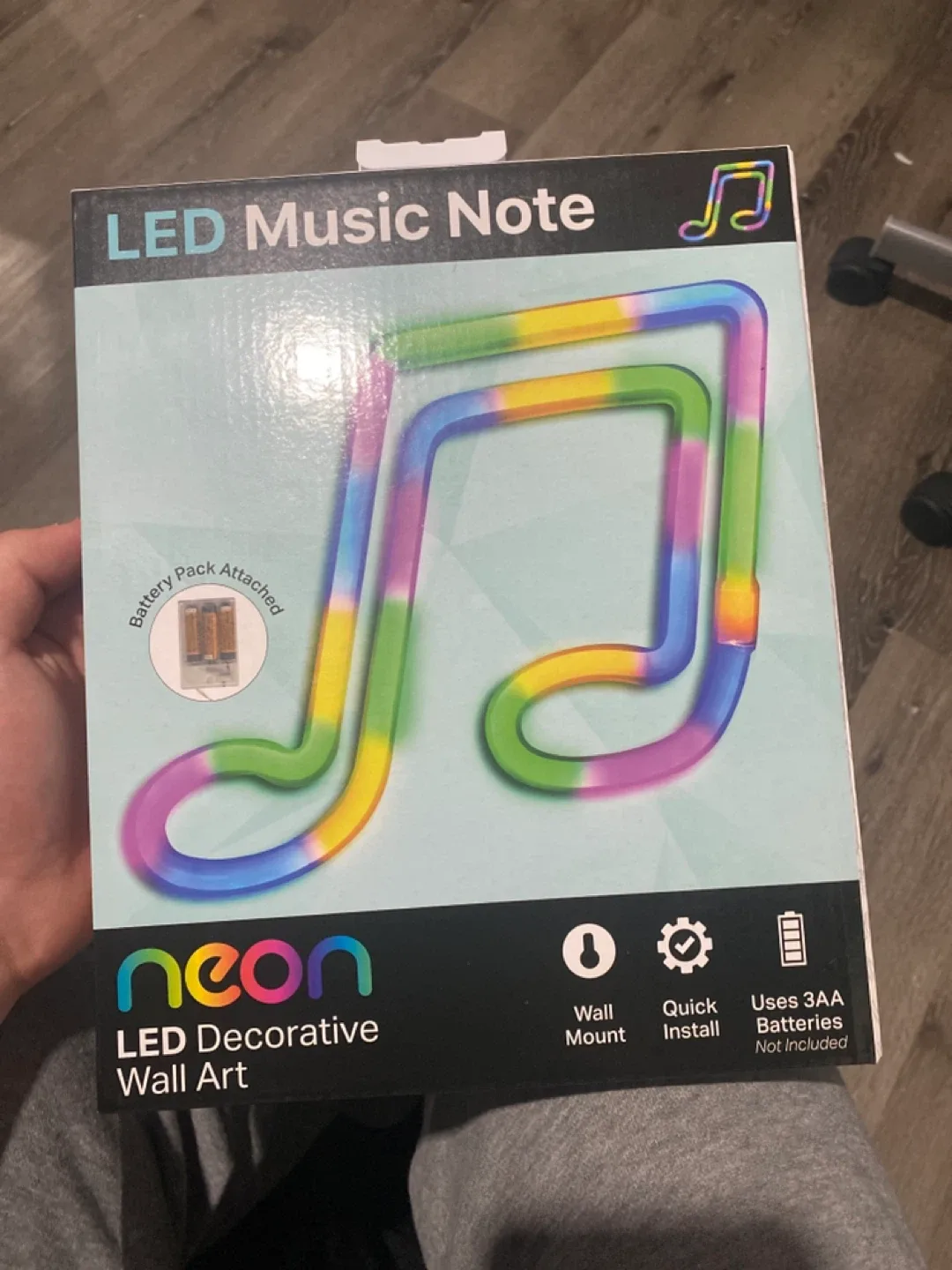 Neon LED Decorative Wall Art - Music Note