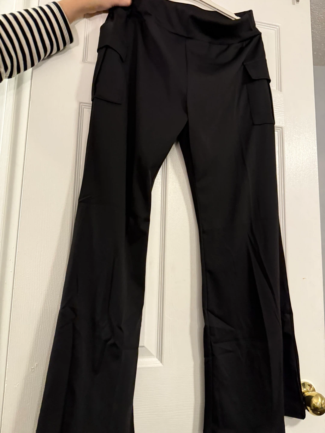 Black Flare Pants & H&M Linen Shirt & Bliss Denim Jeans - photo 3