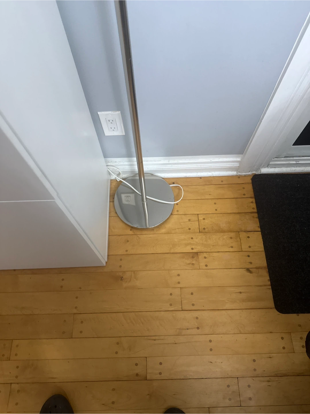 Floor Lamp - White Shade, Silver Stand - photo 3