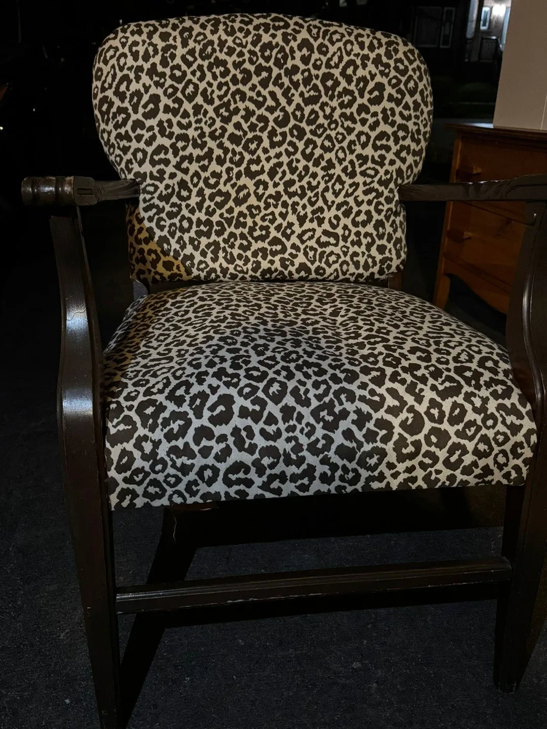 Leopard Print Accent Chair