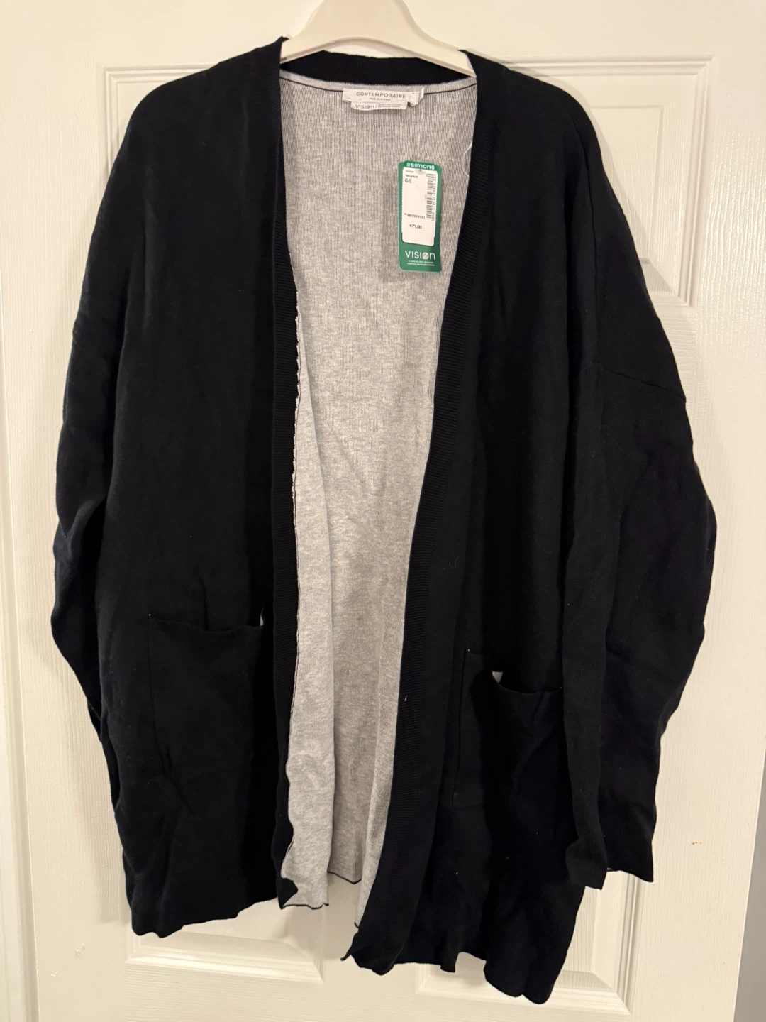 Contemporaine Black Cardigan - Size L - photo 3