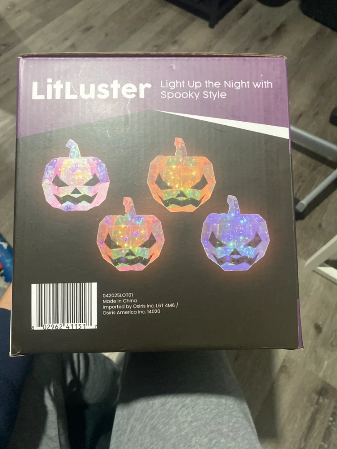 LitLuster Holographic Pumpkin - Halloween Decor